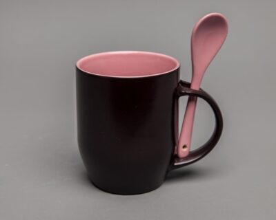 Color Mug With Spoon - Image 11